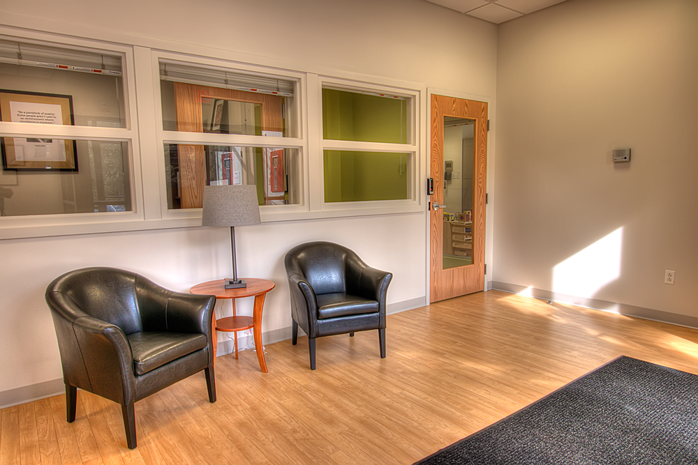 The lobby at the Strong Start Early Learning Center