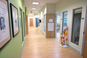 A hallway at Strong Start Early Learning Center