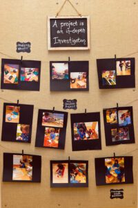 Diorama of classroom activities at Strong Start Early Learning Center