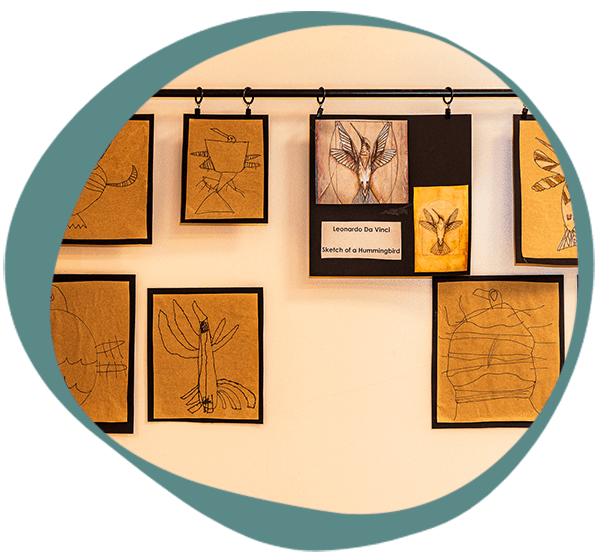 an art display at one of our educational centers