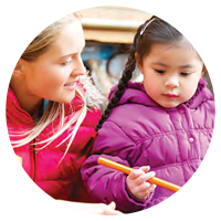 a teacher with a student