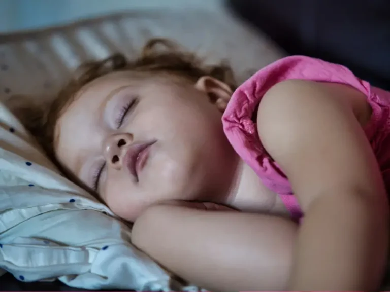 A toddler sleeping