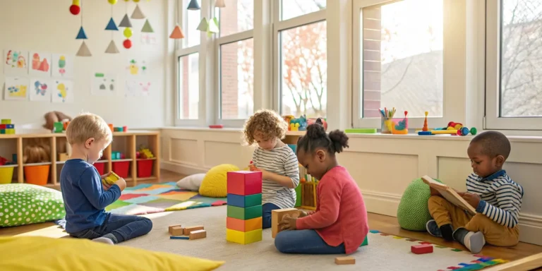 Young children learning in a small, well-resourced private preschool classroom.