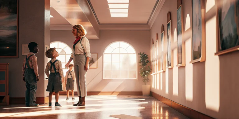 The daily daycare schedule for 3-5 year olds begins with a teacher's welcome.