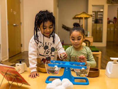 two children at one of our daycare facilities