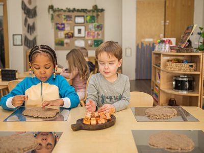 two children at one of our daycare facilities
