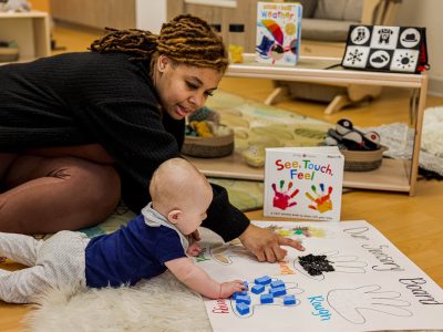 a sensory activity at one of our daycare centers